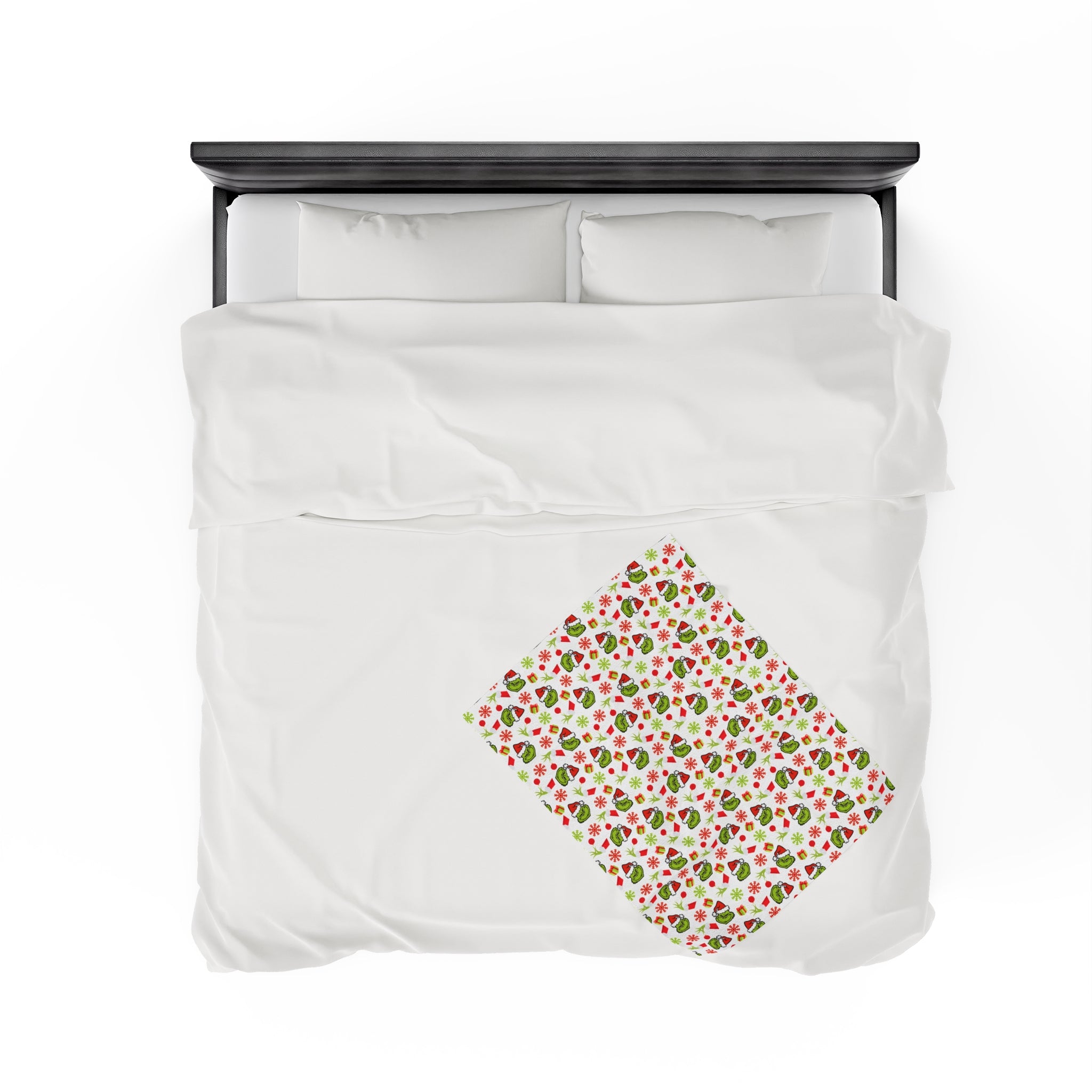 The Grinch- Velveteen Plush Blanket by CuddleLux Bliss - Creations by Chris and Carlos